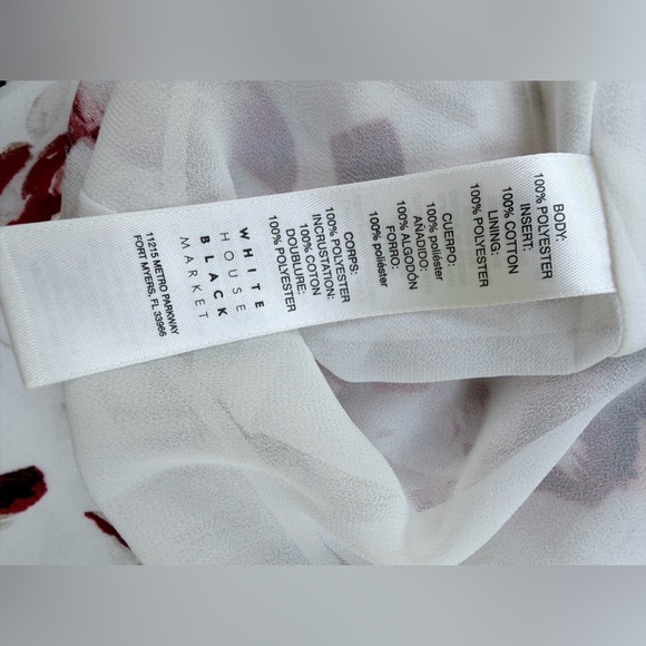 White House Black Market Floral Print Tank Camisole Ecru - Picture 6 of 8